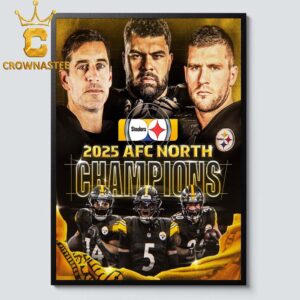 Pittsburgh Steelers 2025 AFC North Division Champions Home Decor Poster Canvas