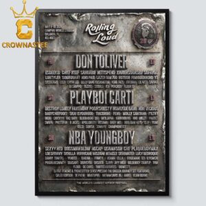 Rolling Loud 2026 Lineup Don Touliver Playboi Carti NBA Youngboy Home Decor Poster Canvas