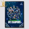 New England Patriots 2025 AFC Champions To Super Bowl LX Home Decor Poster Canvas