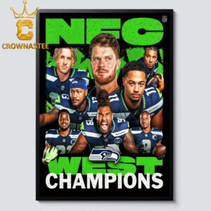 Seattle Seahawks 2025 NFC West Champions All Team Home Decor Poster Canvas