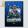 Seattle Seahawks 2025 NFC West Champions All Team Home Decor Poster Canvas