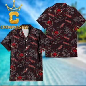 Stranger Things Demogorgon Black Pattern Hawaiian Shirt
