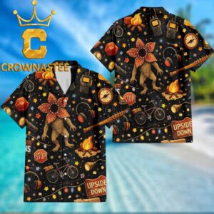 Stranger Things Hawkins 80s Pattern Regular Hawaiian Shirt