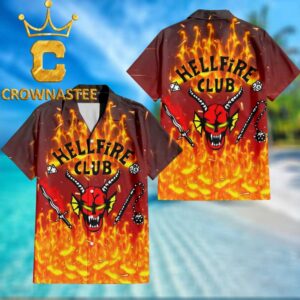 Stranger Things Hellfire Club Logo Flame Hawaiian Shirt