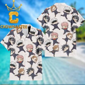 Jujutsu Kaisen Character Chibi Pattern Regular Hawaiian Shirt