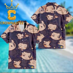 Jujutsu Kaisen Gojo Geto Suguru Chibi Pattern Regular Hawaiian Shirt