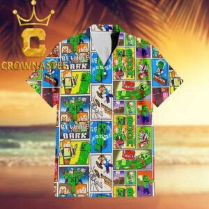Minecraft Beware Of The Dark Chiken Jockey Regular Hawaiian Shirt