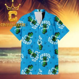Minecraft Creeper SSS Pattern Regular Hawaiian Shirt