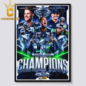 Seattle Seahawks 2025 Super Bowl LX Champions Home Decor Poster Canvas