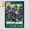 Seattle Seahawks Super Bowl LX 2025 Champions Home Decor Poster Canvas