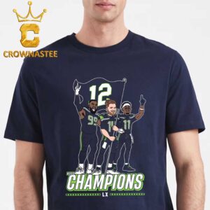 Seattle Seahawks The 12th Man Flag 2025 Super Bowl LX Champions Unisex T-Shirt