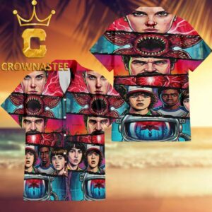 Stranger Things Eleven Demogorgon And Friends Regular Hawaiian Shirt