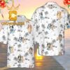 Bluey Chilli Coconut Tree Summer Vibe Blue White Hawaiian Shirt