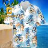 Bluey And Chilli Palm Leaf Summer Vibe Hawaiian Shirt