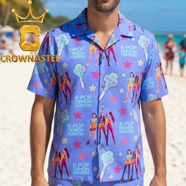 Kpop Demon Hunters Huntrix Lightstick Summer Vibe Regular Hawaiian Shirt