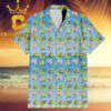 Spongebob Baby Sea Pattern Summer Vibes Blue Hawaiian Shirt