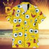 Spongebob Emotions Pattern Yellow Hawaiian Shirt