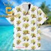 Spongebob Face Pattern Yellow Hawaiian Shirt