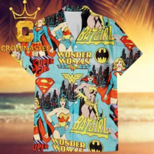 Supergirl Batgirl Wonder Woman Regular Hawaiian Shirt