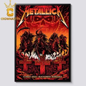 Metallica M72 Bucharest Romania National Arena 2026 Pop Up On May 13th Home Decor Poster Canvas