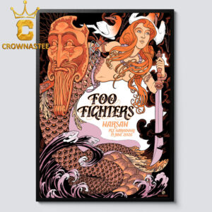 Foo Fighters Warsaw 2026 PGE Narodowy June 15th Home Decor Poster Canvas