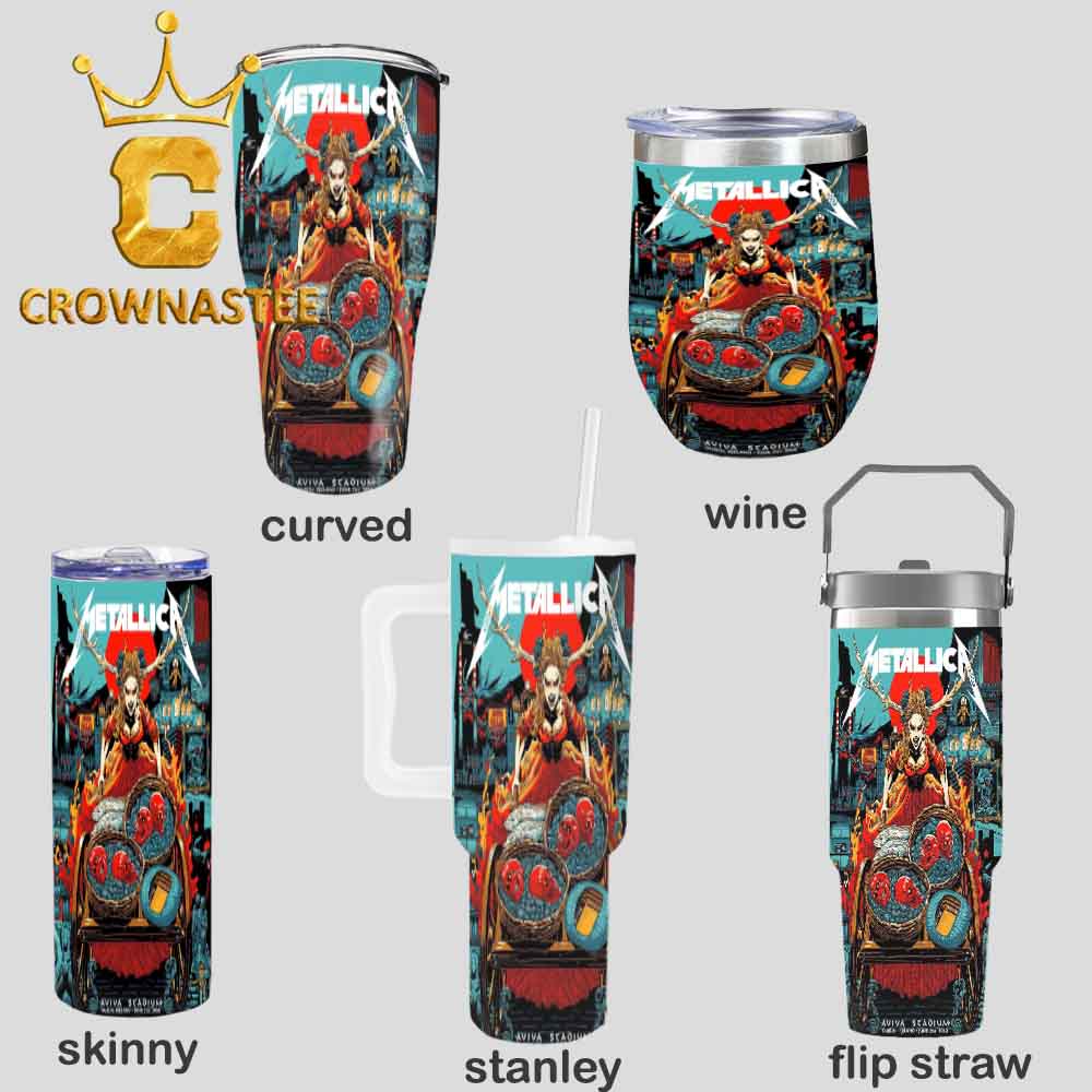 Metallica Aviva Stadium 2026 Dublin Ireland June 21st Wine Stanley Flip Straw Cup Tumbler Metallica Aviva Stadium 2026 Dublin Ireland June 21st Wine Stanley Flip Straw Cup Tumbler