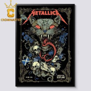 Metallica Hampden Park Glasgow 2026 Scotland Exclusive Limited Home Decor Poster Canvas