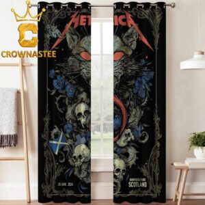 Metallica Hampden Park Glasgow 2026 Scotland Exclusive Limited Home Decor Window Curtain