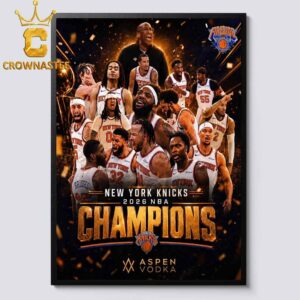 New York Knicks 2026 NBA Champions Fireside Home Decor Poster Canvas
