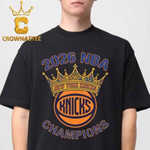 New York Knicks 2026 NBA Champions Logo Crown T-Shirt