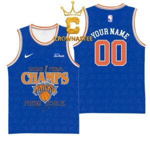 New York Knicks 2026 NBA Champions Logo Custom Name Number Basketball Jersey