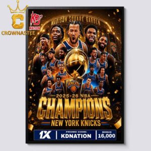 New York Knicks 2026 NBA Champions Madison Square Garden Home Decor Poster Canvas