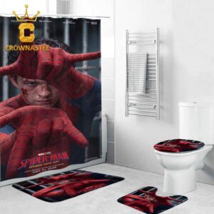 Spider-Man Brand New Day 2026 Marvel Bathroom Mat Set Shower Curtain