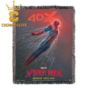 Spider Man Brand New Day 4DX 2026 Marvel Studio Hooded Fleece Woven Blanket Tapestry