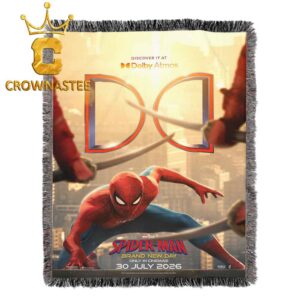 Spider Man Brand New Day Dolby Atmos 2026 Marvel Studio Hooded Fleece Woven Blanket Tapestry