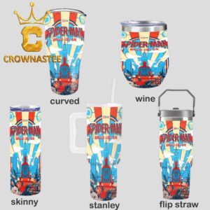 Spider Man Brand New Day Exclusive Poster Wine Stanley Flip Straw Cup Tumbler
