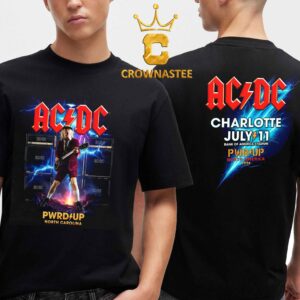 ACDC Bank of America Stadium 2026 Charlotte July 11th PWR UP Tour Two Sided T-Shirt