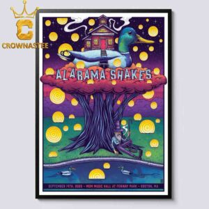 Alabama Shakes MGM Music Hall At Fenway Park 2025 Boston MA September 14th Home Decor Poster Canvas