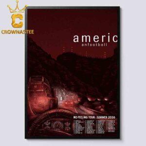 American Football 2026 Summer No Felling Tour Dates Home Decor Poster Canvas