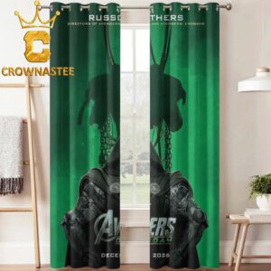 Avengers Doomsday 2026 TonyStark Marvel Studio Home Decor Window Curtain