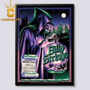 Billy Strings 2026 Winter Tour Dates Athens Asheville Nashville Home Decor Poster Canvas