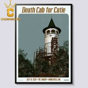 Death Cab For Cutie The Armory 2026 Minneapolis MN July 10th Home Decor Poster Canvas