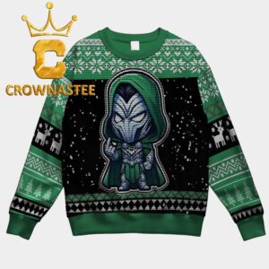 Doctor Doom Middle Finger Avenger Doomsday Marvel Studio Christmas Ugly Sweater