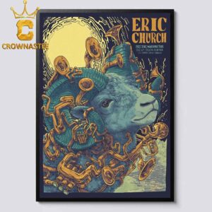 Eric Church The Delta Center 2025 Salt Lake City UT October 23rd Home Decor Poster Canvas