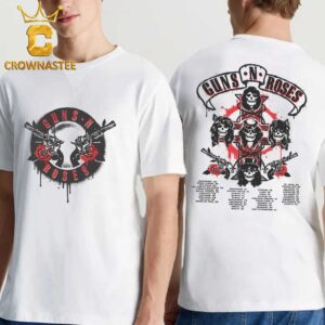 Guns N’ Roses 2026 World Tour Dates Spray Painted Two Sided T-Shirt