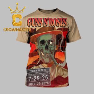 Guns N’ Roses Credit Union 1 Amphitheatre 2026 Tinley Park IL July 29th All Over Print T-Shirt