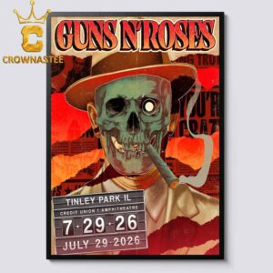Guns N’ Roses Credit Union 1 Amphitheatre 2026  Tinley Park IL July 29th Home Decor Poster Canvas