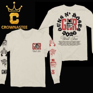 Guns N’ Roses Natural 2026 World Tour All Over Print Long Sleeve