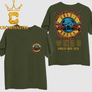 Guns N’ Roses World Tour Dates 2026 Logo Two Sided T-Shirt