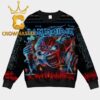 Iron Maiden Album Eddie Christmas Pattern Ugly Sweater